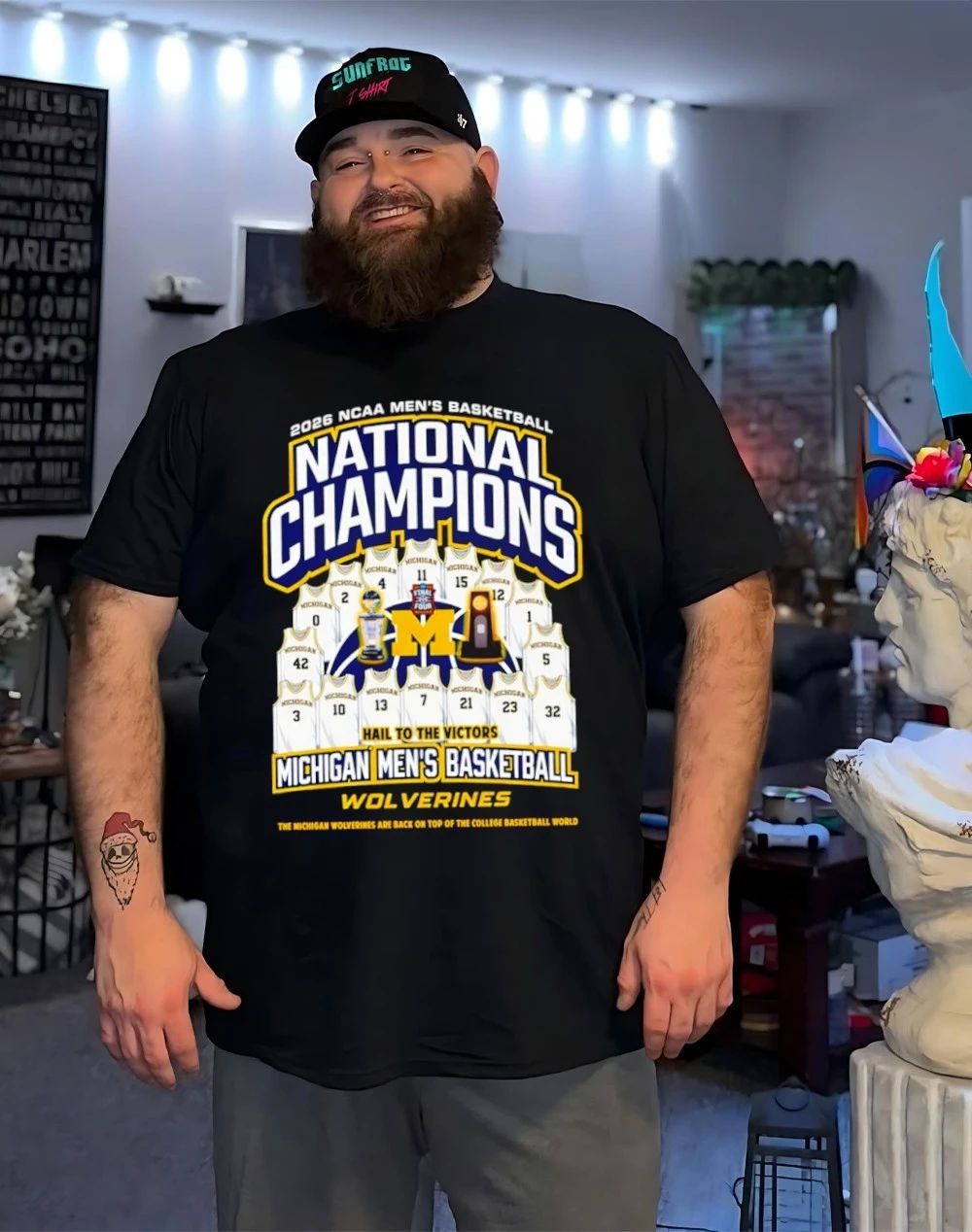 Michigan Wolverines Men’s Basketball National Champions 2026 Hail to the Victors jersey shirt