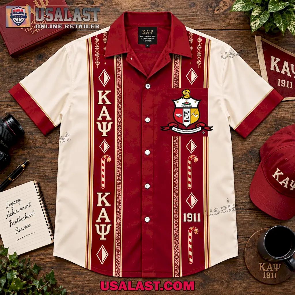 Kappa Alpha Psi 1911 Vintage Striped Premium Hawaiian Shirt