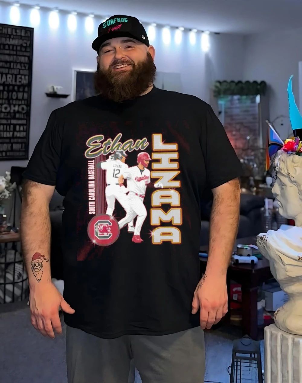 Ethan Lizama South Carolina Baseball Illustrated shirt
