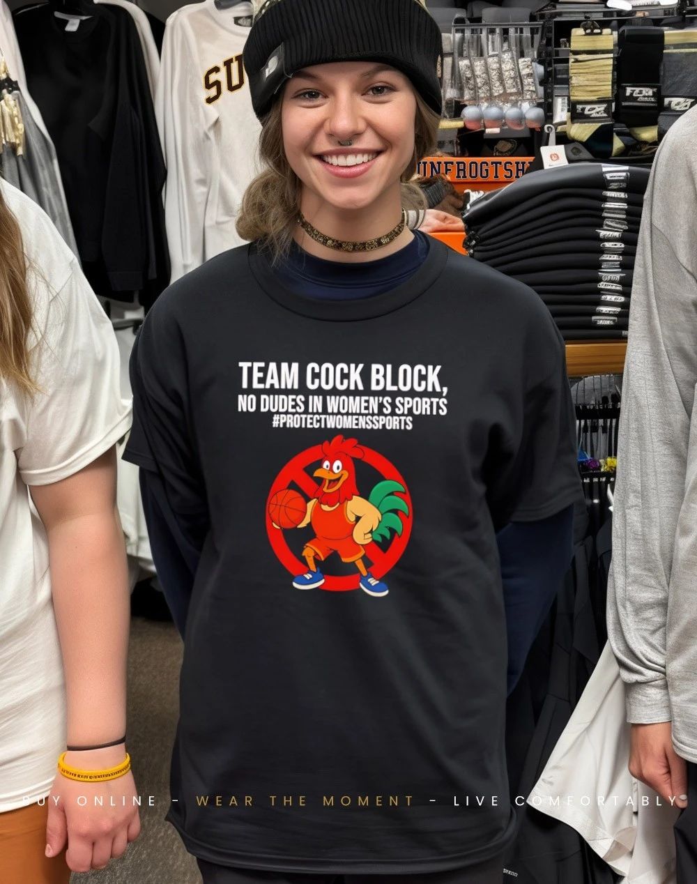 Team Cock Block mascot shirt