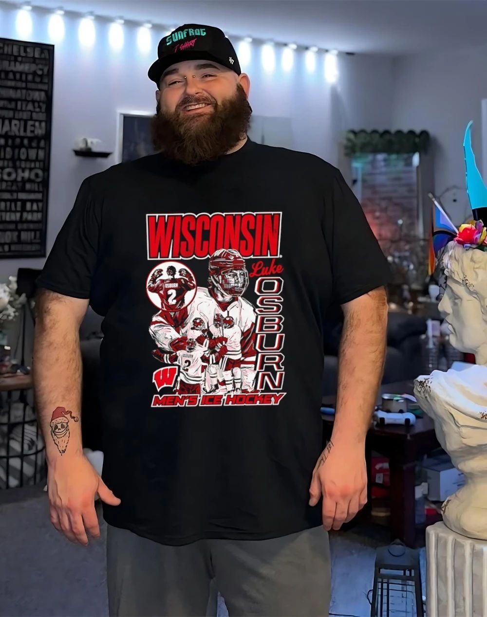 Luke Osburn Wisconsin Men’s Ice Hockey Graphic shirt