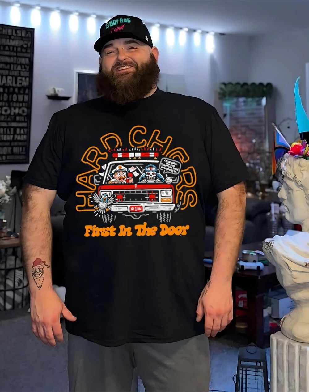 Chief’s Aide firefighter hatchers first in the door shirt