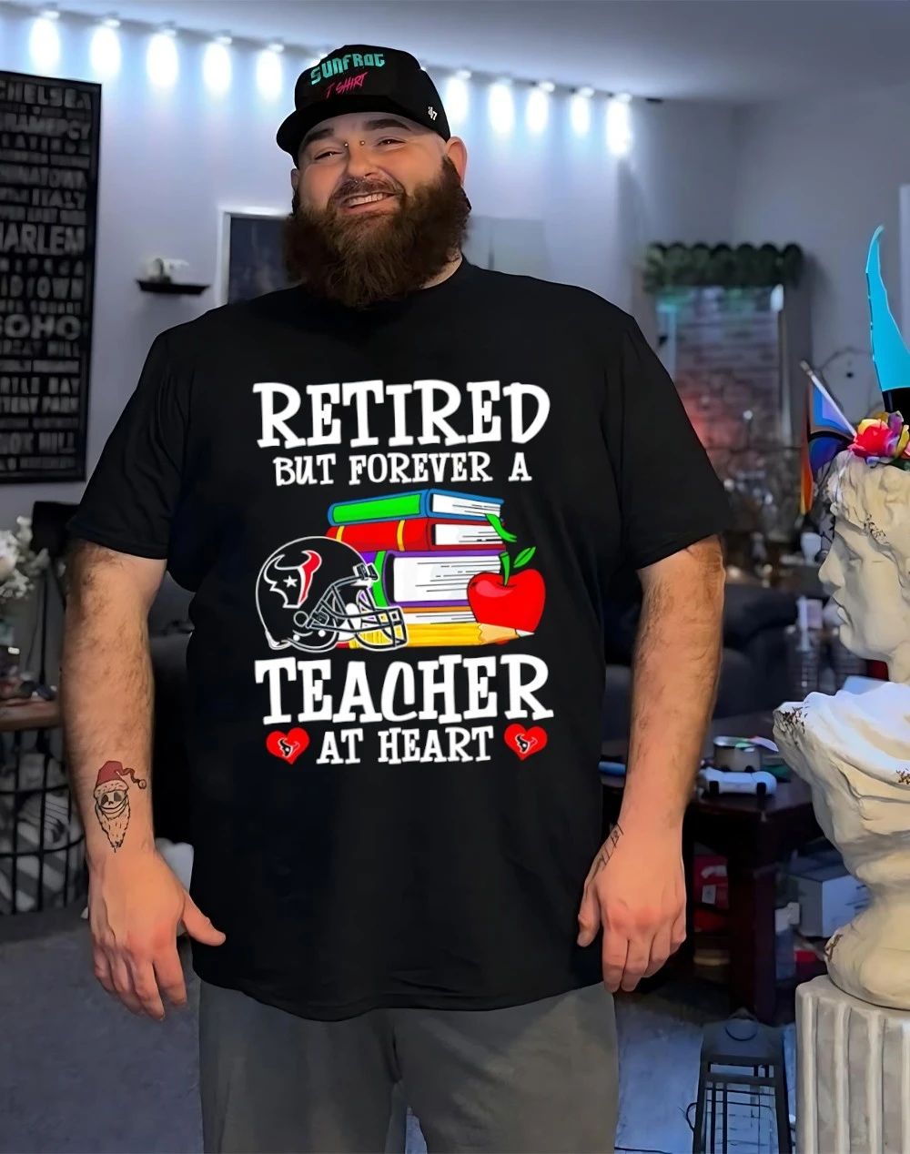 Houston Texans Retired But Forever a Teacher At Heart shirt