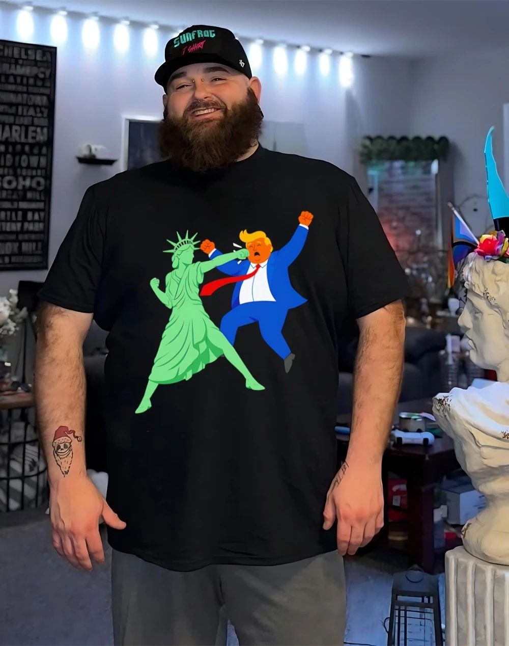 Liberty punches back Trump shirt