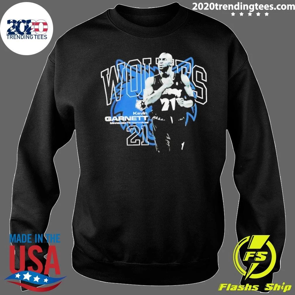 Minnesota Timberwolves Kevin Garnett Number 21 Hardwood Retro Shirt