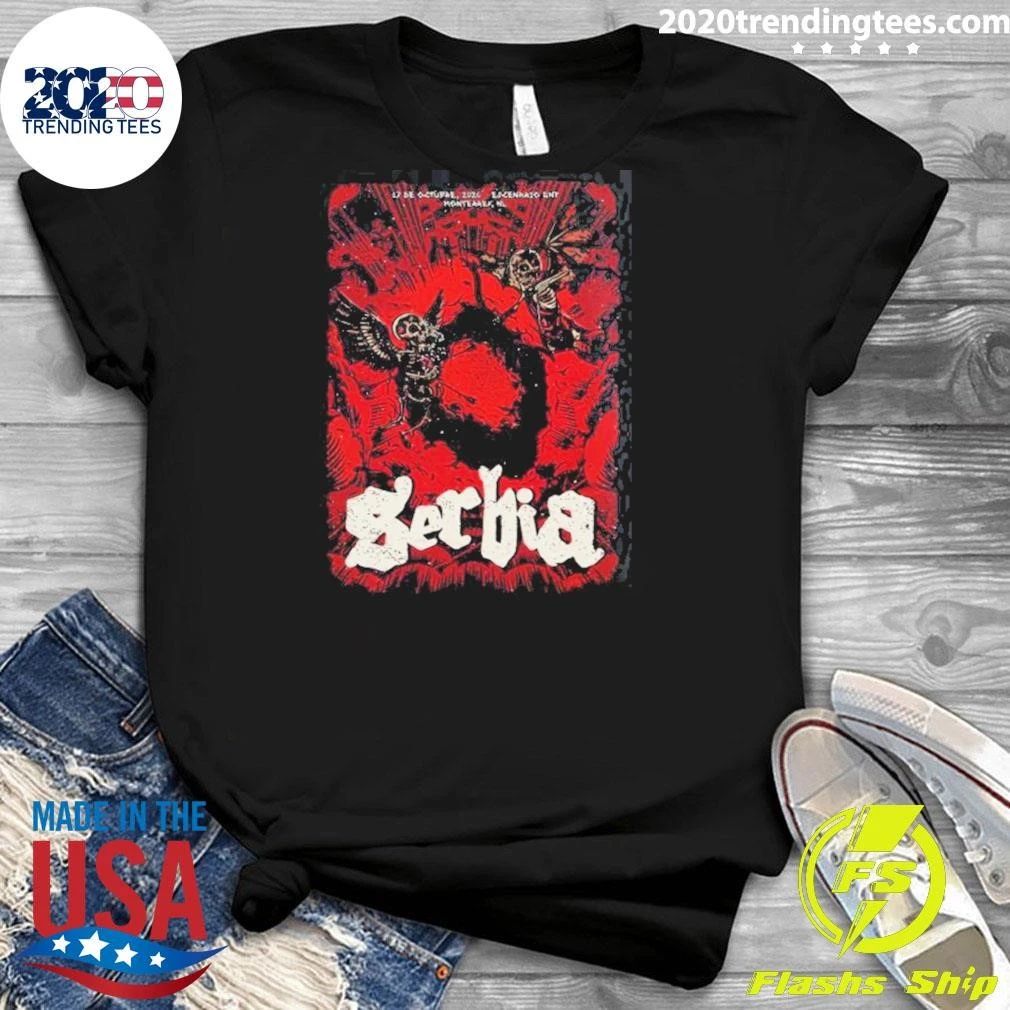 Serbia Monterrey NL 2026 Event Poster Live At Escenario GNP Seguros 17 De Octubre 2026 Essentials Shirt