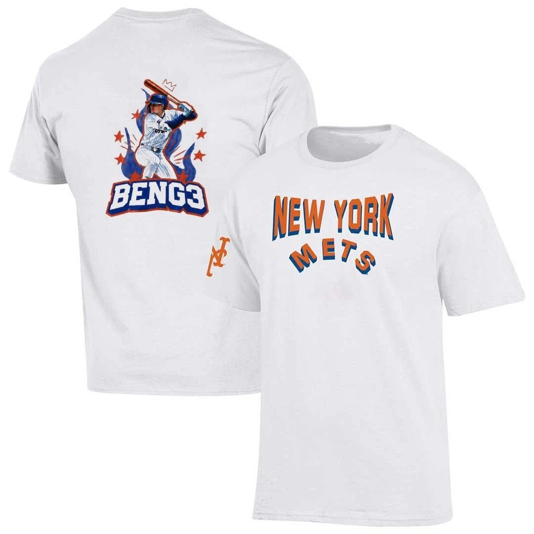 New York Mets Carson Benge Beng3 front and back shirt
