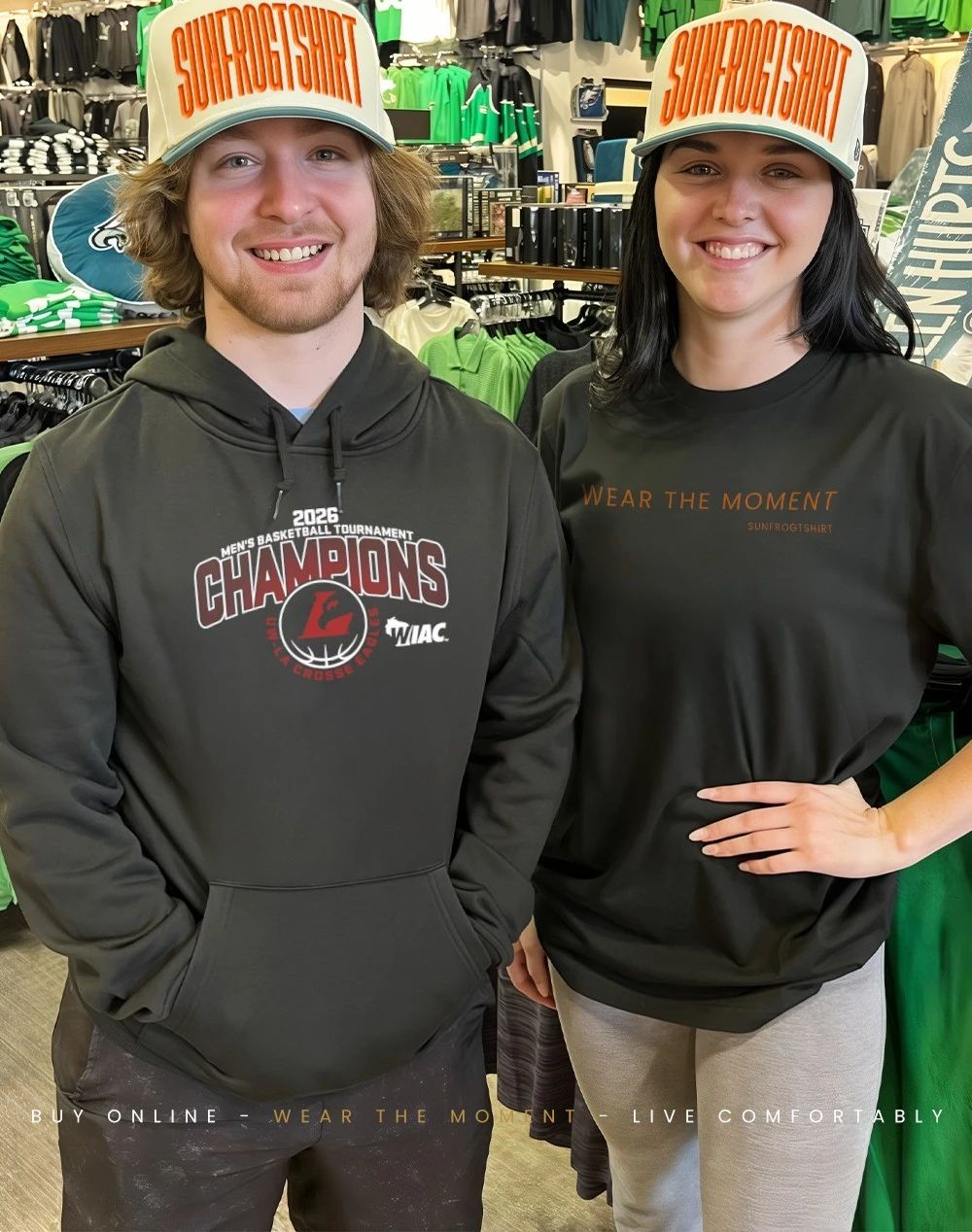 Wisconsin – La Crosse Men’s Basketball 2026 WIAC Tournament Champions shirt