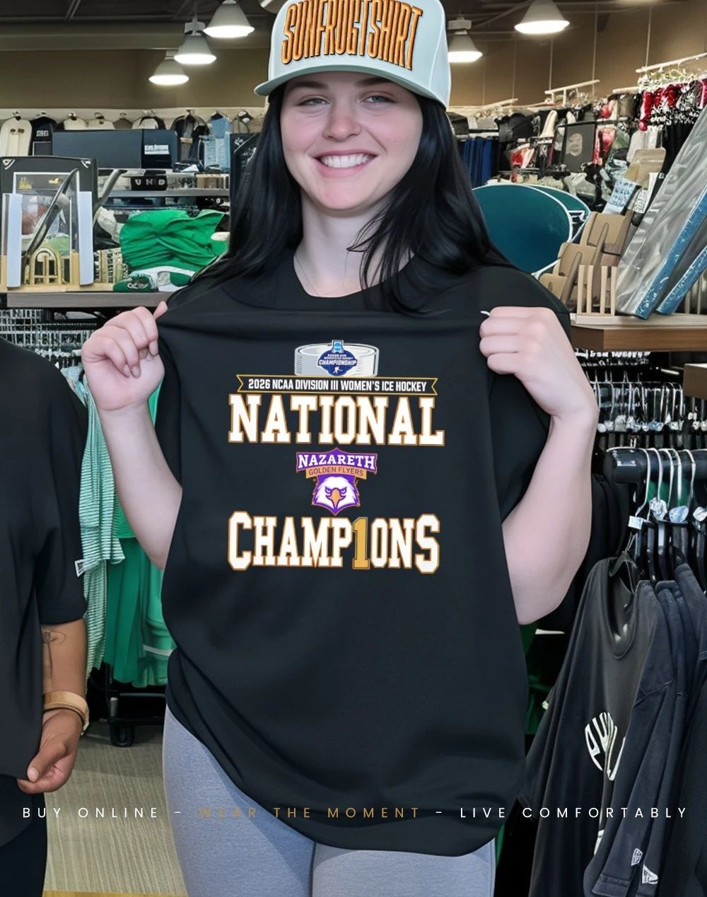 Nazareth Golden Flyers 2026 NCAA DIII Women’s Ice Hockey National Champions Locker Room shirt