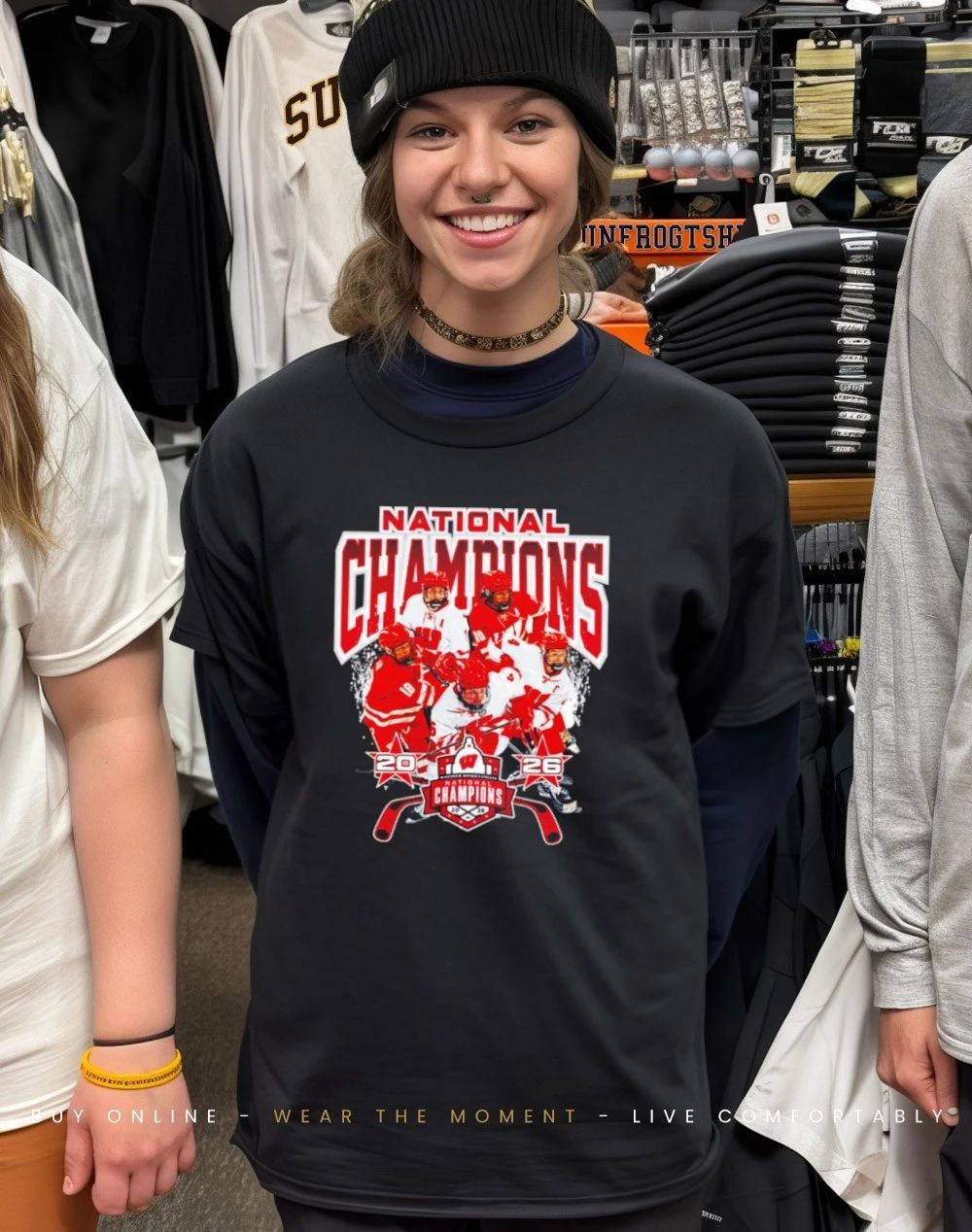 Wisconsin Women’s Ice Hockey NCAA 2026 National Champions Team Collage shirt
