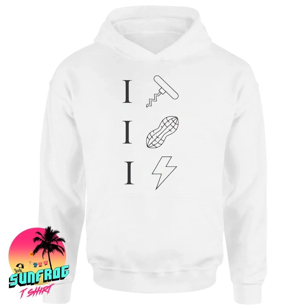 Corkscrew I screw peanut I nut lightning bolt I bolt shirt