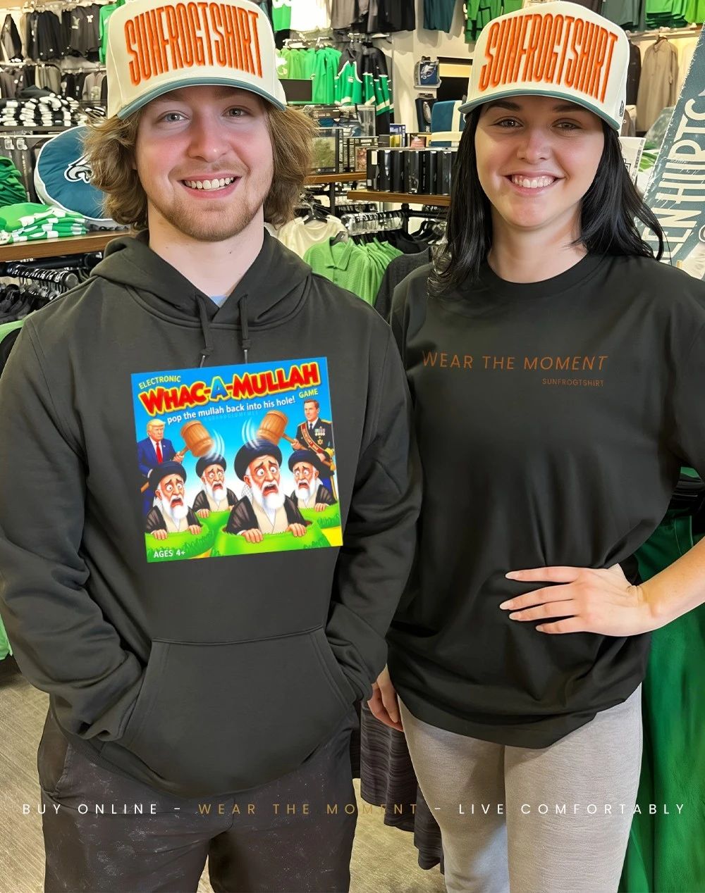 Electronic Whac-A-Mullah pop the mullah back into his hole Game Trump shirt