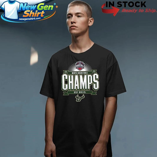 South Florida Bulls 2026 American Conference Men’s Basketball Tournament Champions Shirt