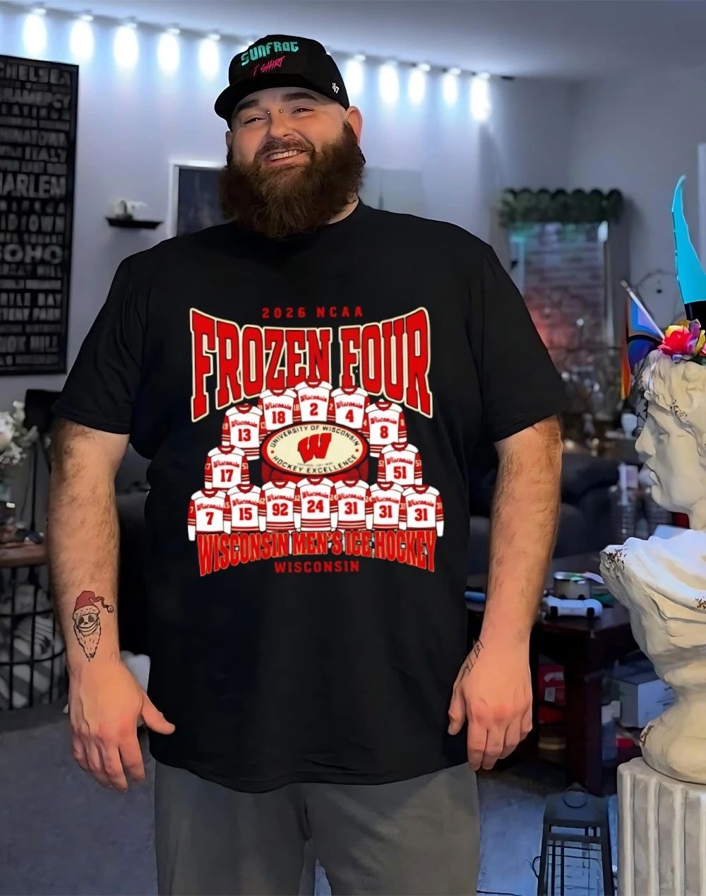 Wisconsin Men’s Hockey 2026 Frozen Four jersey shirt