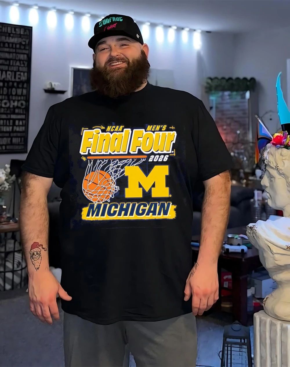 Michigan Wolverines Men’s Basketball Final Four Ball Swish shirt