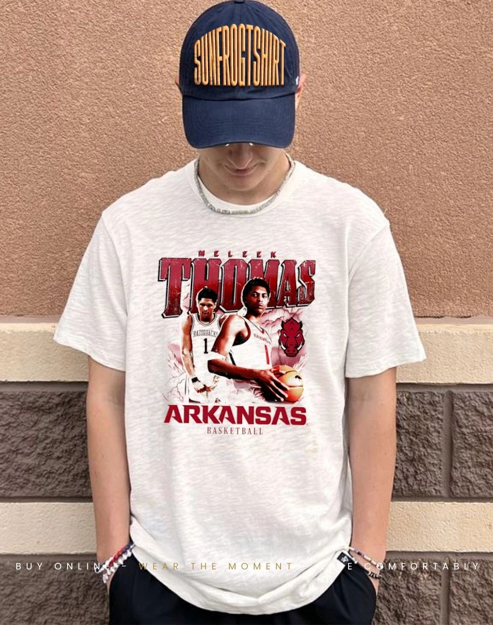 Meleek Thomas Arkansas Razorbacks 90s Graphic shirt