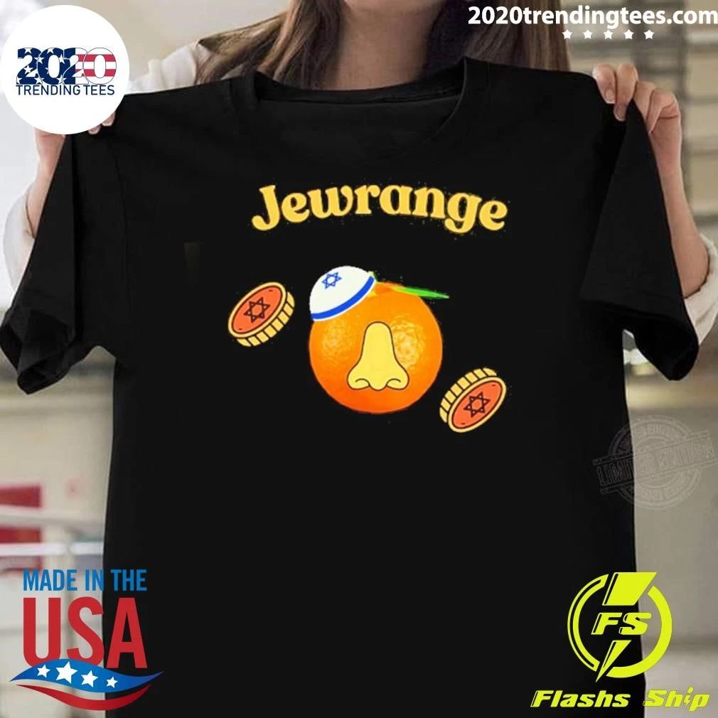 Jewrange Jewish Orange Pun Star Of David Shirt