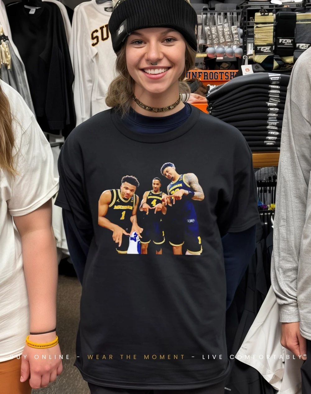Michigan Wolverines 2026 Men’s Basketball National Champions player collage shirt