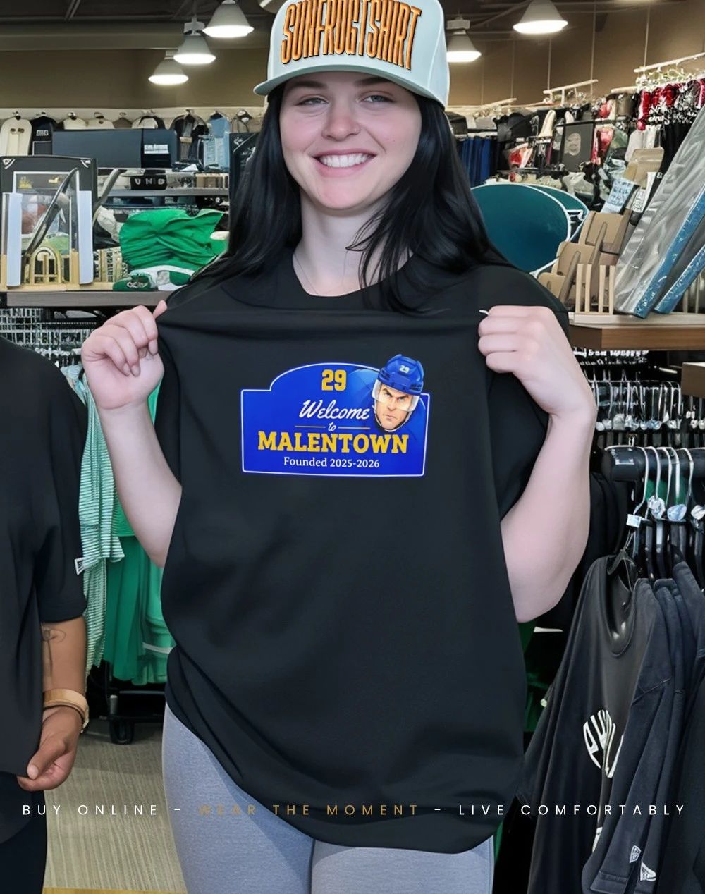 Welcome to Malentown Founded Alex Lyon Buffalo Sabres NHL 2025-2026 shirt