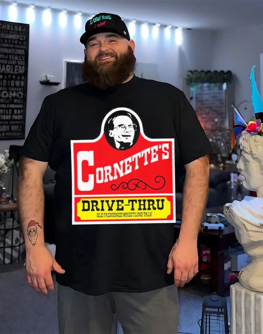 Jim Cornette Drive-Thru old fashioned wrestling talk shirt