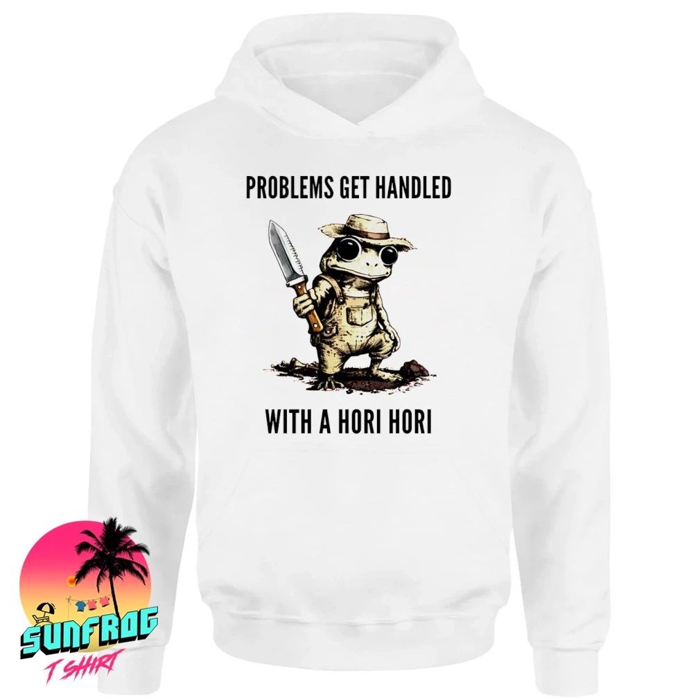 Frog problems get handled with a hori hori shirt