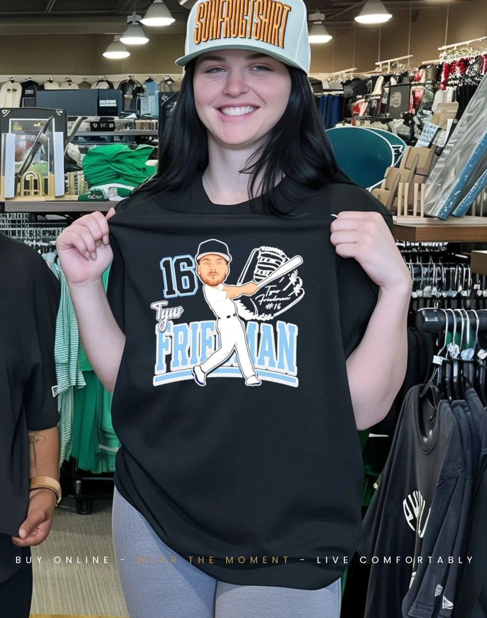 Tyus Friedman baseball player caricature 2026 shirt