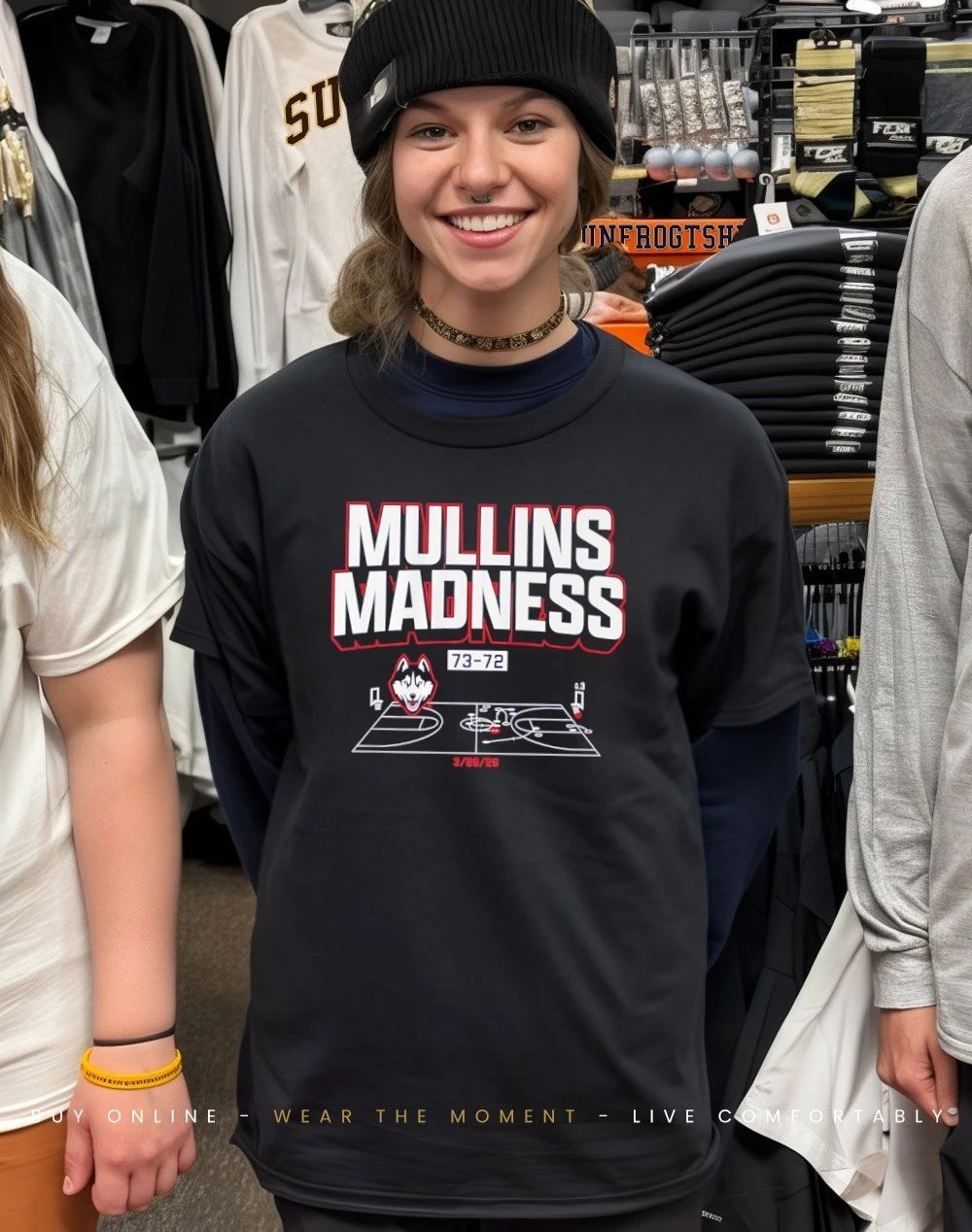 UConn Basketball Braylon Mullins Madness Shot Diagram 2026 shirt