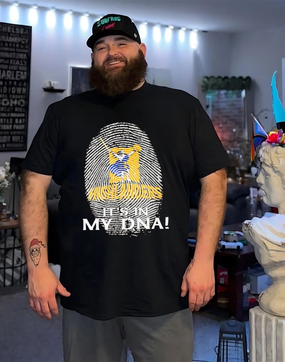 Highlanders rugby union it’s in my DNA fingerprint shirt