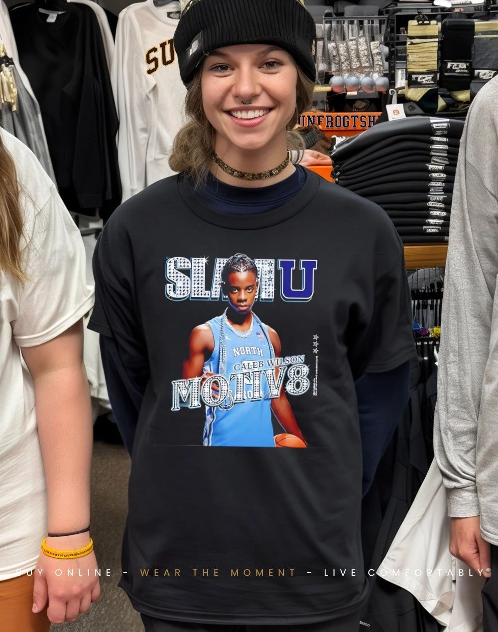 North Carolina Tar Heels Caleb Wilson Motiv8 SLAM shirt