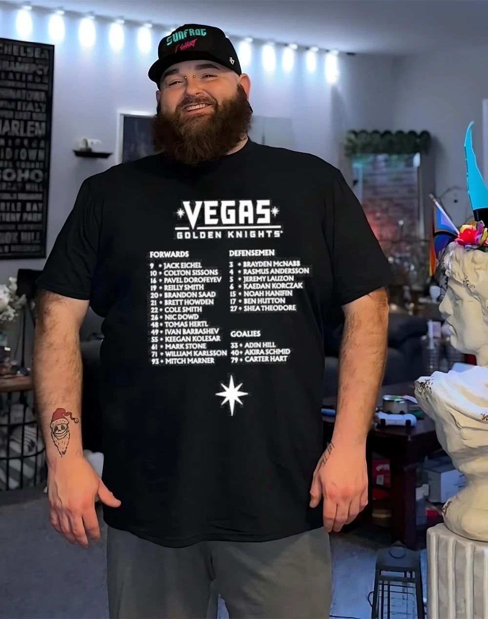 Vegas Golden Knights 2026 Playoffs forwards and defensemen front and back shirt