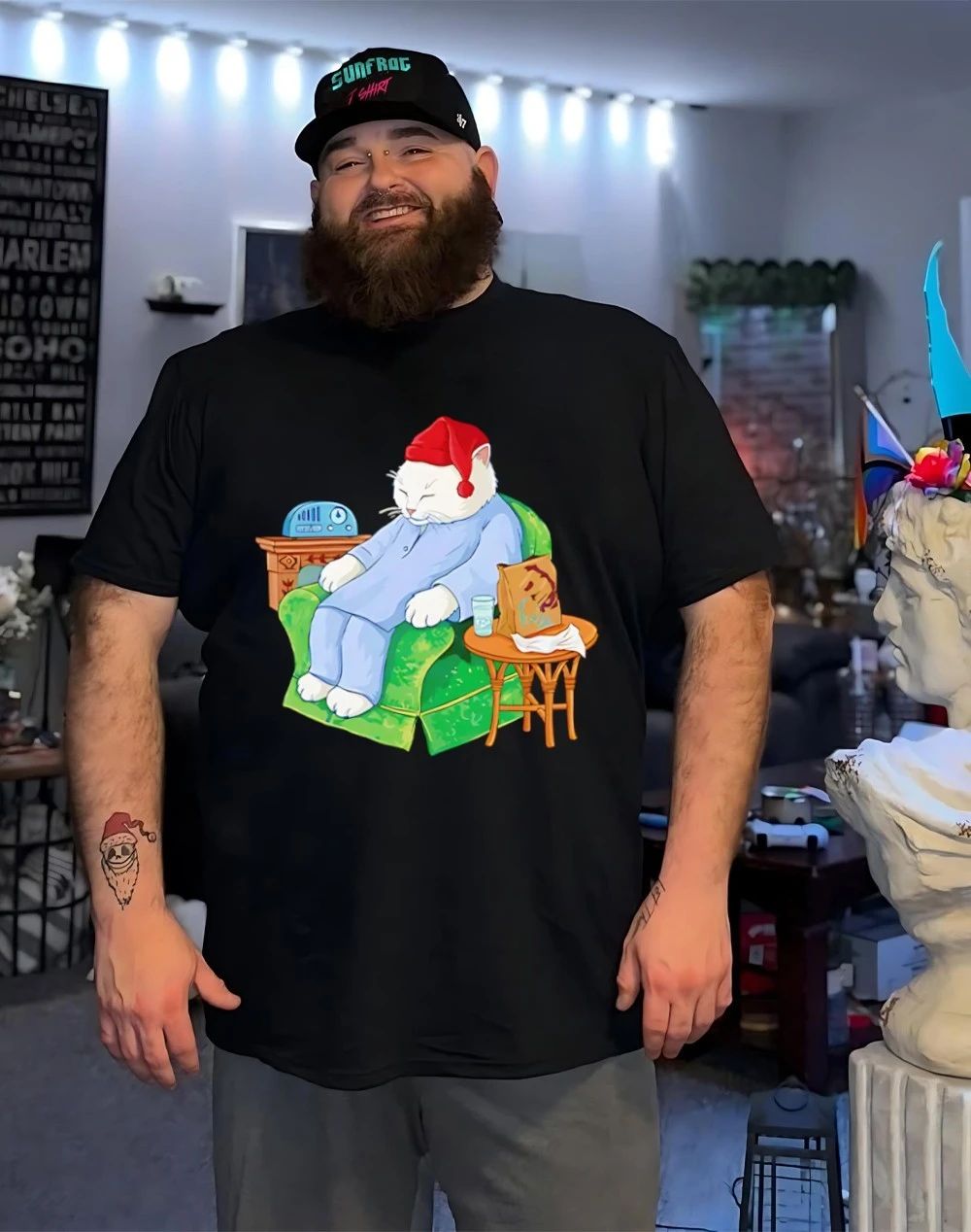 Sleepytime Tacos Cat cartoon shirt