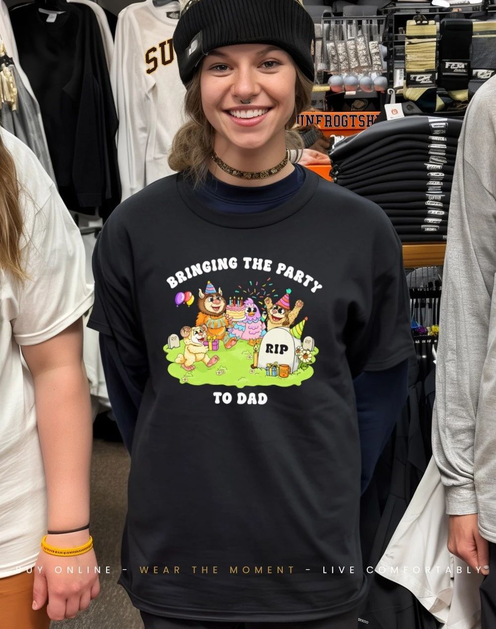 Bringing The Party To Dad cartoon shirt