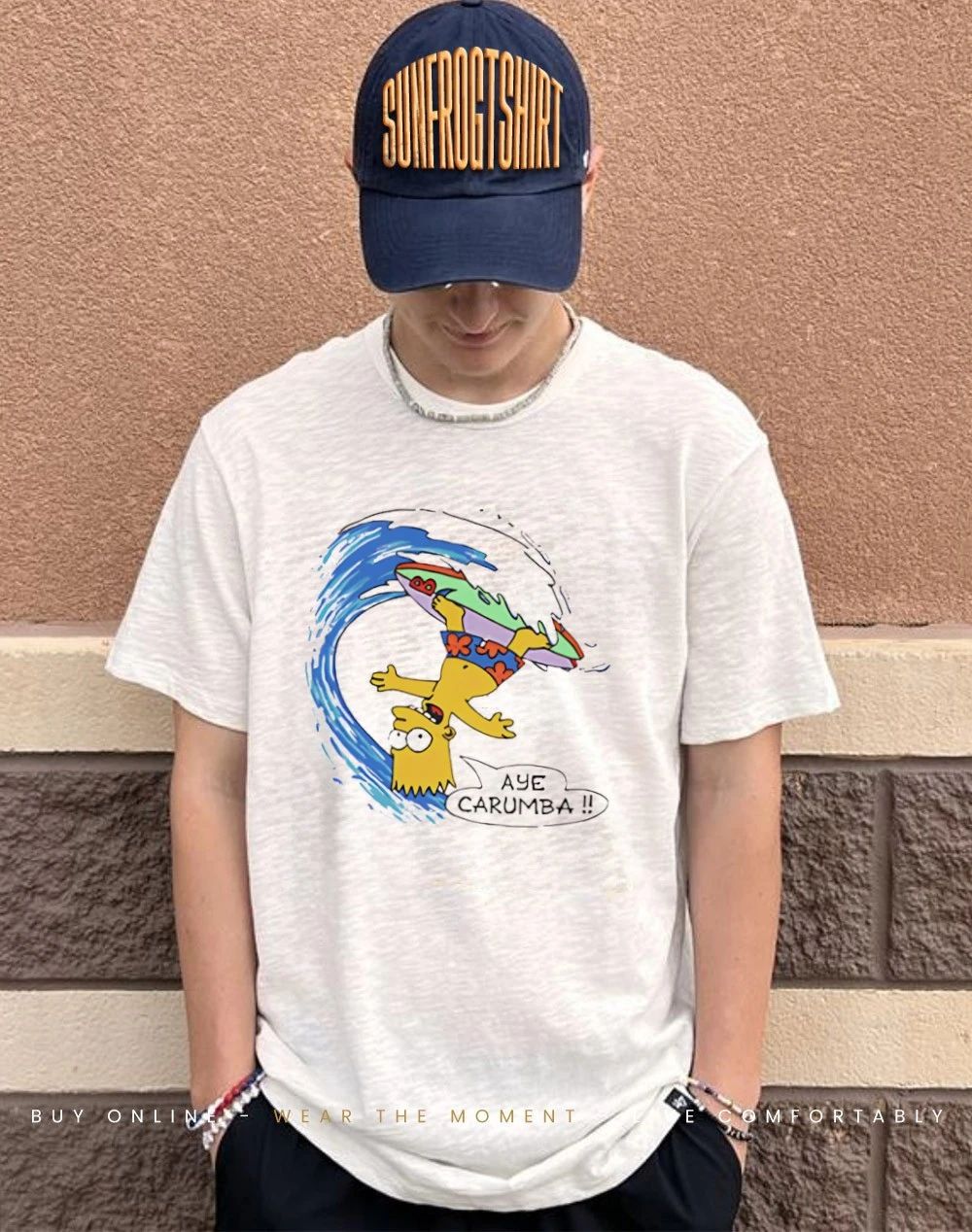 Aye Carumba Simpsons Surfing shirt