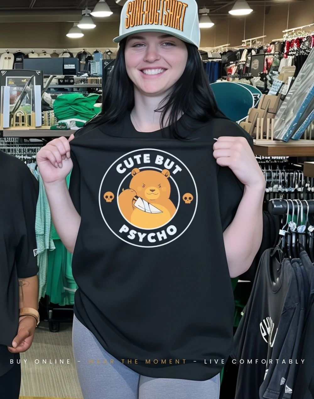 Cute But Psycho Bear Knife art shirt