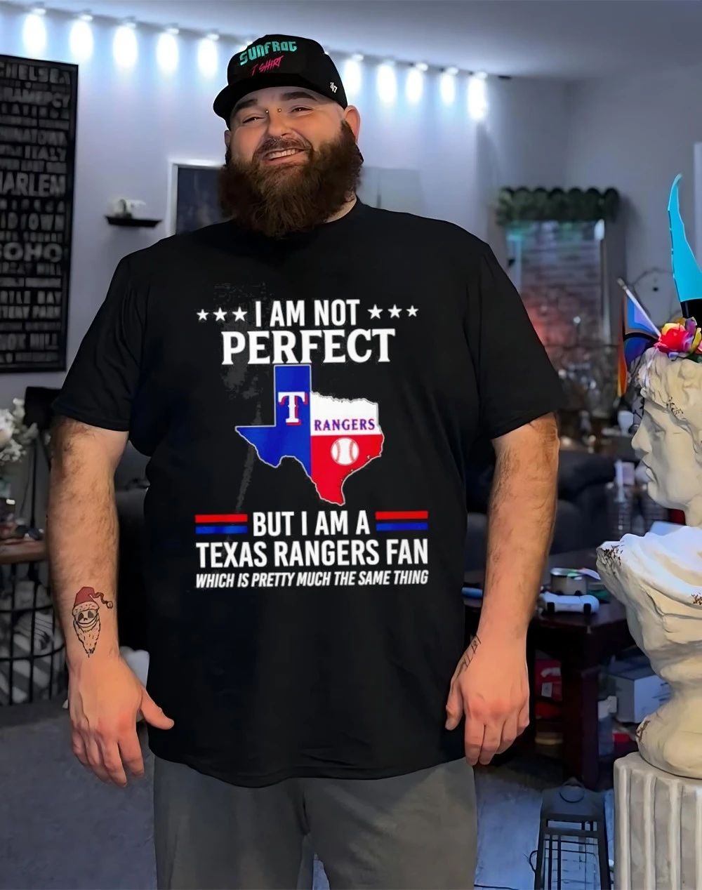 I am not perfect but I am a Texas Rangers Fan which is pretty much the same thing shirt