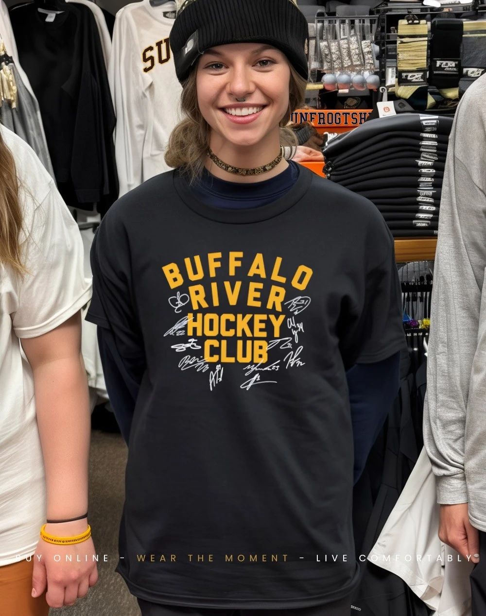 Buffalo River Hockey Club signatures 2026 shirt