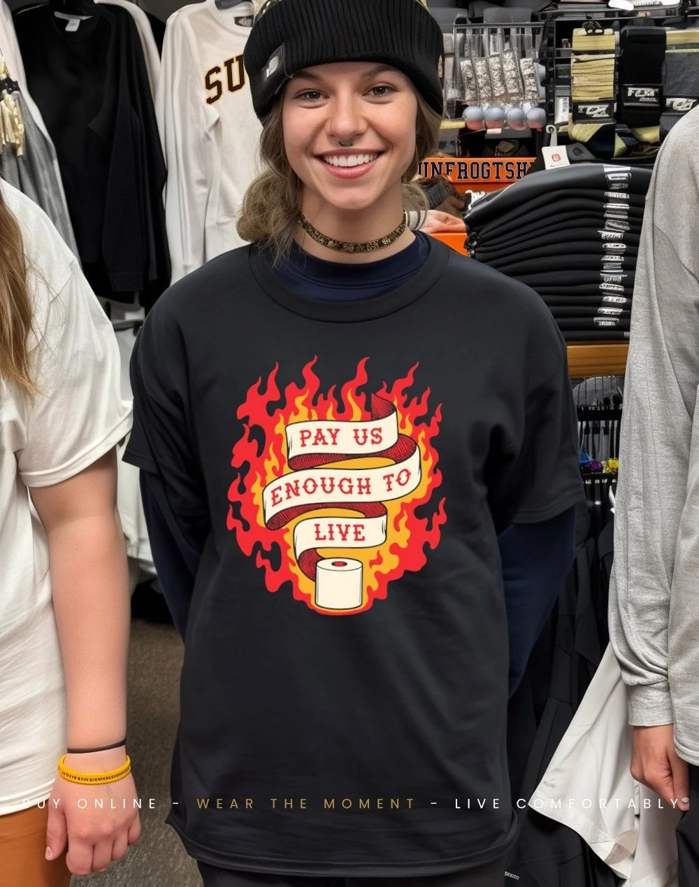 Pay us enough to live shirt