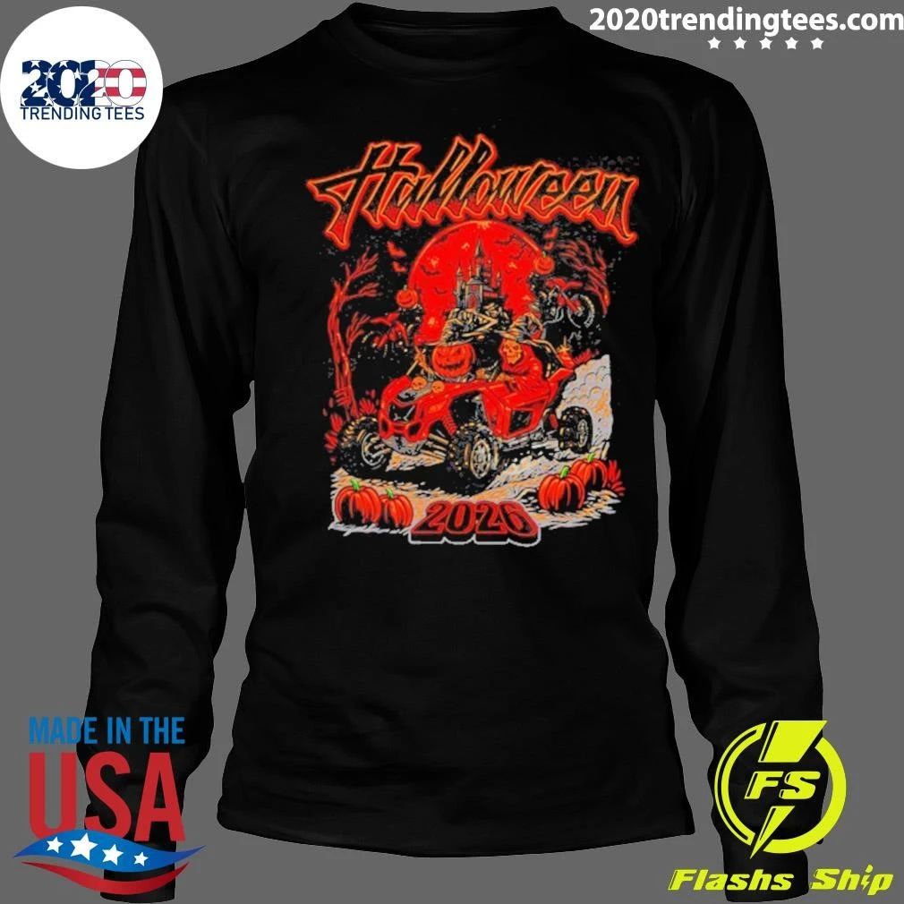 Halloween 2026 Pumpkin Head Skeleton Driving Utv Shirt
