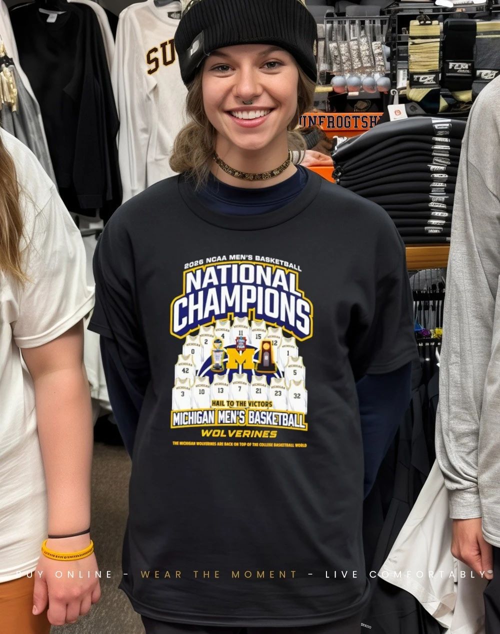 Michigan Wolverines Men’s Basketball National Champions 2026 Hail to the Victors jersey shirt