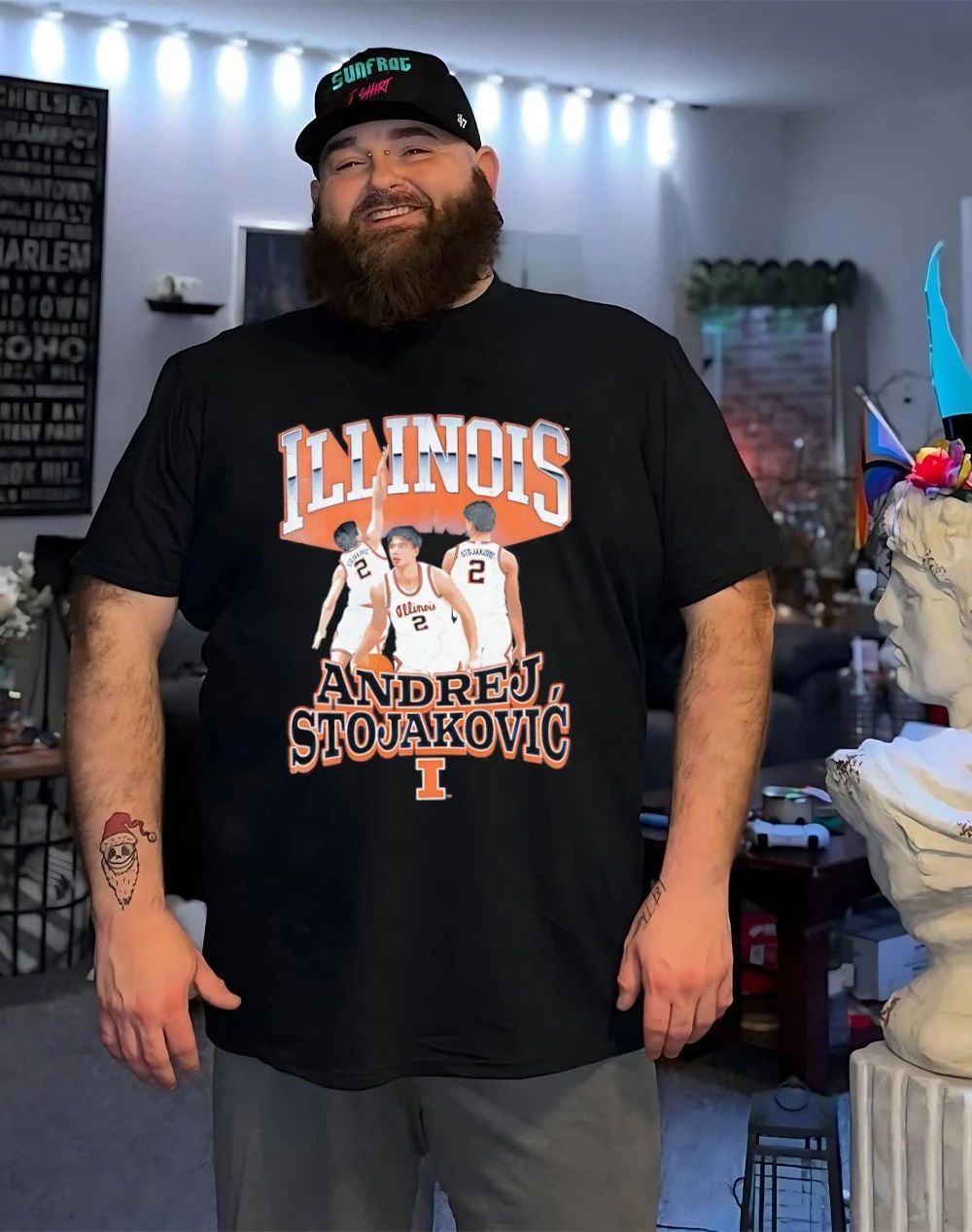 Illinois Basketball Andrej Stojakovic graphic shirt