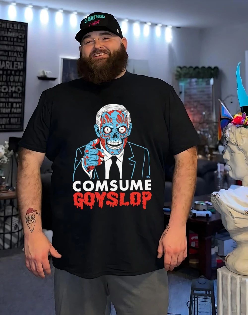 Consume Goyslop They Live Alien Graphic shirt