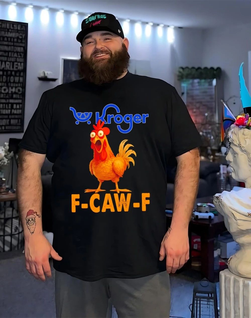 Kroger F-CAW-F Chicken funny shirt