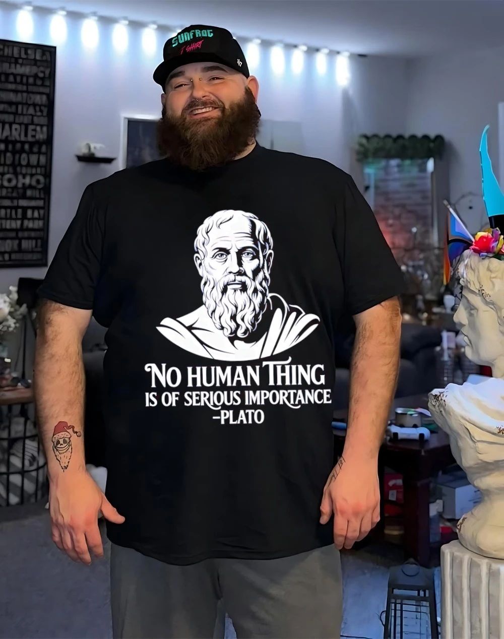 Plato no human is of serious importance shirt