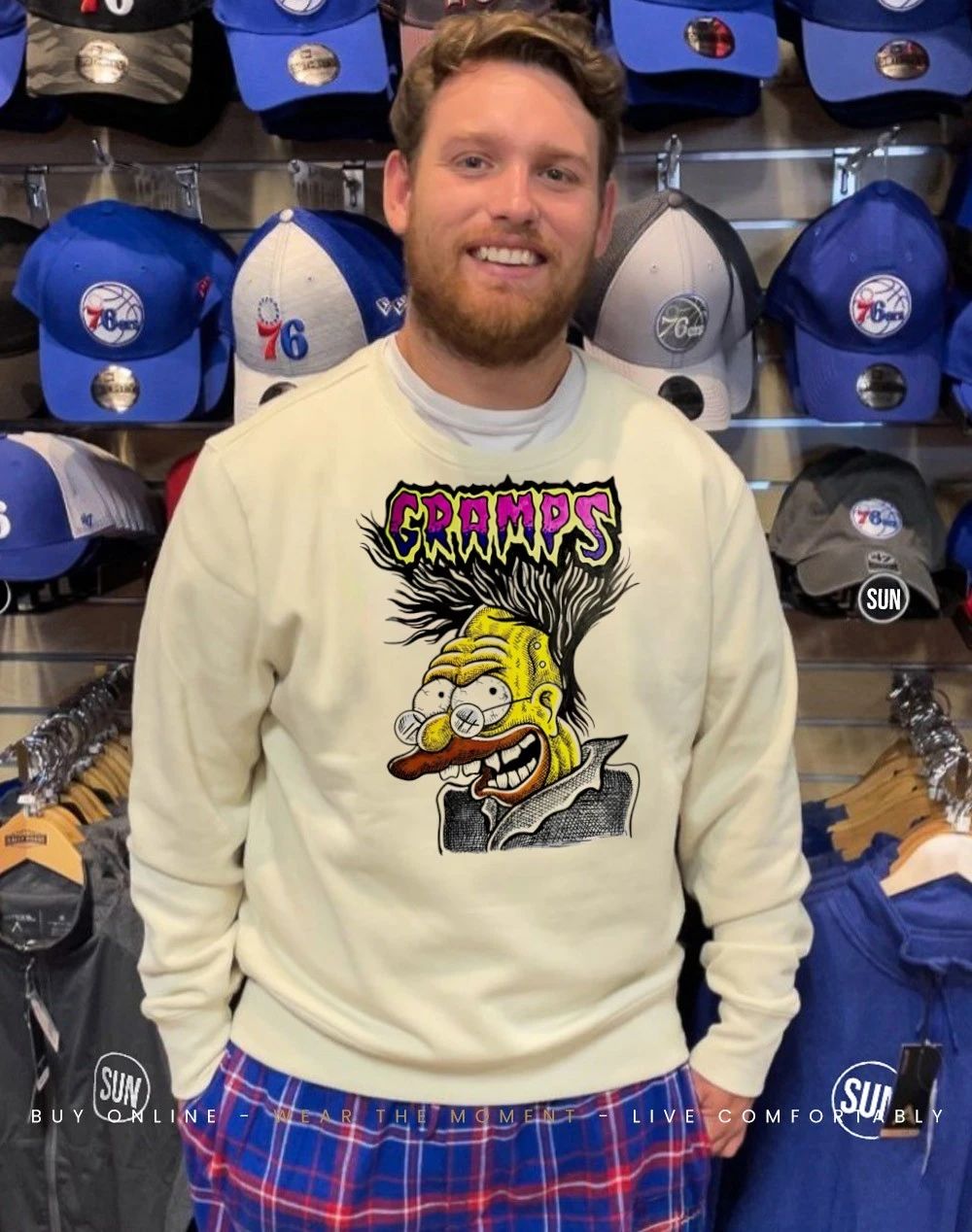Grampa Simpson Gramps punk graffiti shirt