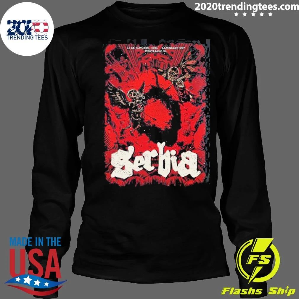 Serbia Monterrey NL 2026 Event Poster Live At Escenario GNP Seguros 17 De Octubre 2026 Essentials Shirt