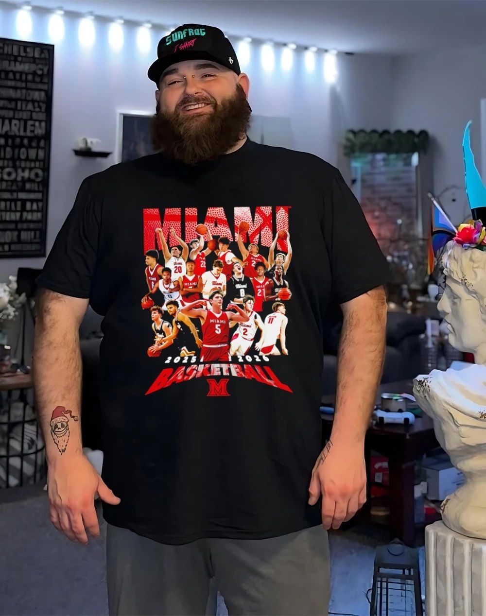 Miami University Men’s Basketball 2025 2026 team collage shirt