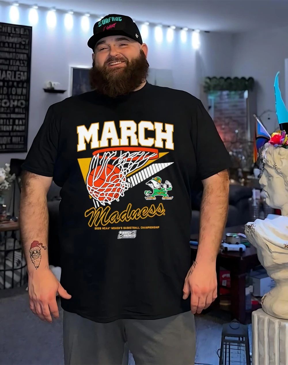 Notre Dame Fighting Irish WBB 2026 March Madness Retro Swish shirt