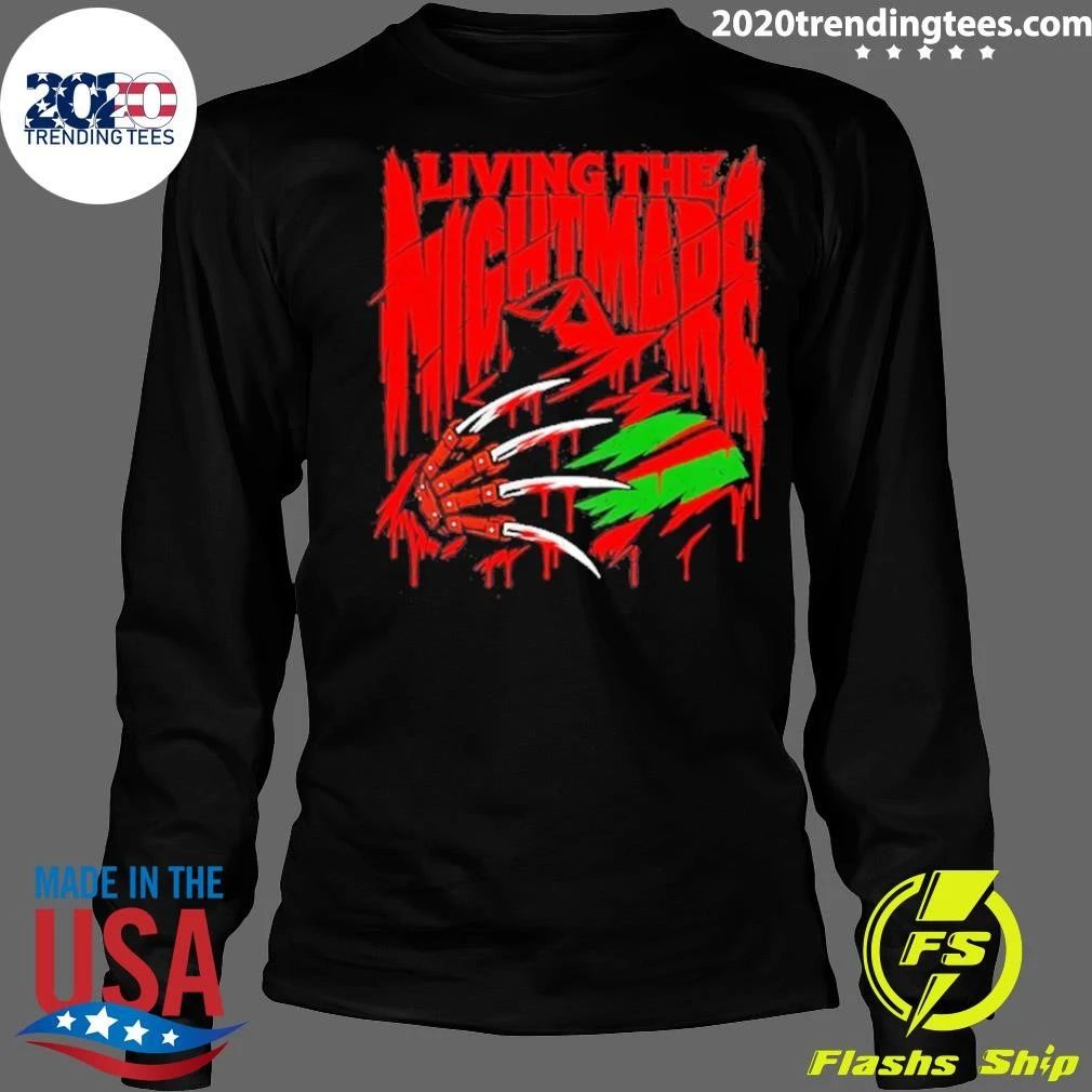 Living The Nightmare Freddy Krueger Horror Movie Shirt
