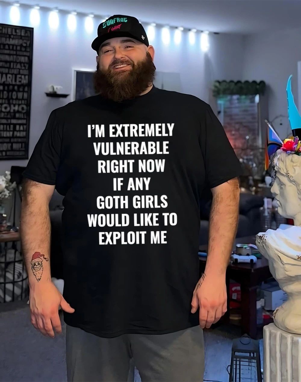 Extremely vulnerable right now if any goth girls would like to exploit me shirt