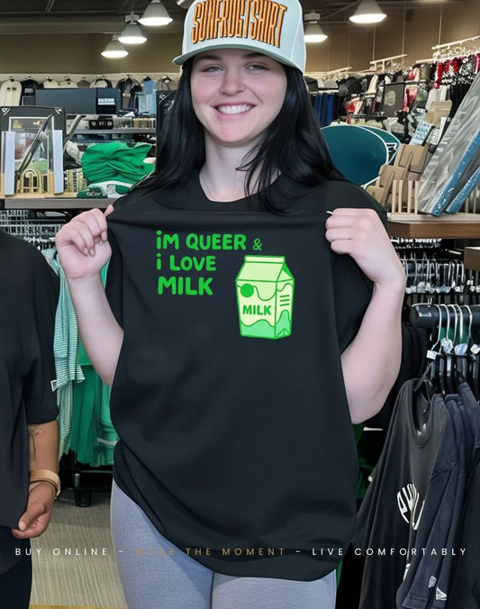 I’m Queer and I Love Milk Funny LGBTQ Pride Milk Carton shirt
